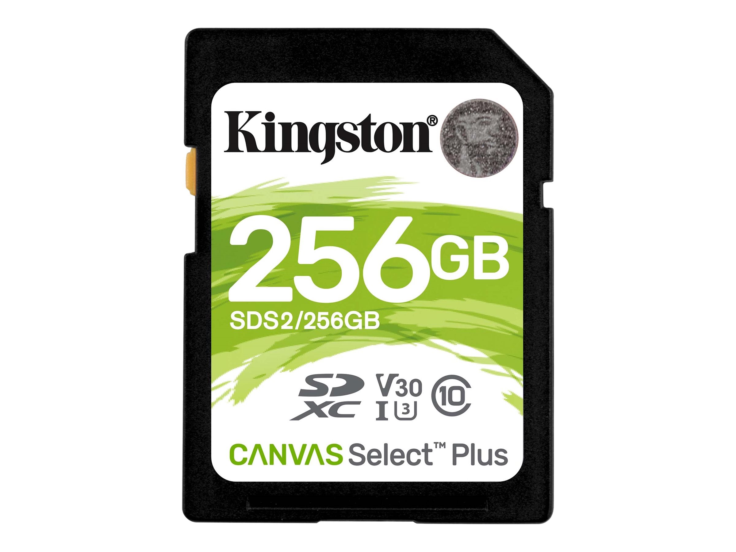 256GB SDXC Canvas Select Plus 100R C10 UHS-I U3 V30