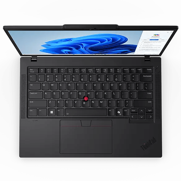 Lenovo ThinkPad T14 Ryzen 5 refurbished laptop with black keyboard and 14-inch display