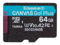 64GB microSDXC Canvas Go Plus 170R A2 U3 V30 Single Pack w/o ADP