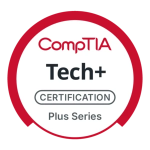 CompTIA Tech+ Certification Plus Series logo with a red border