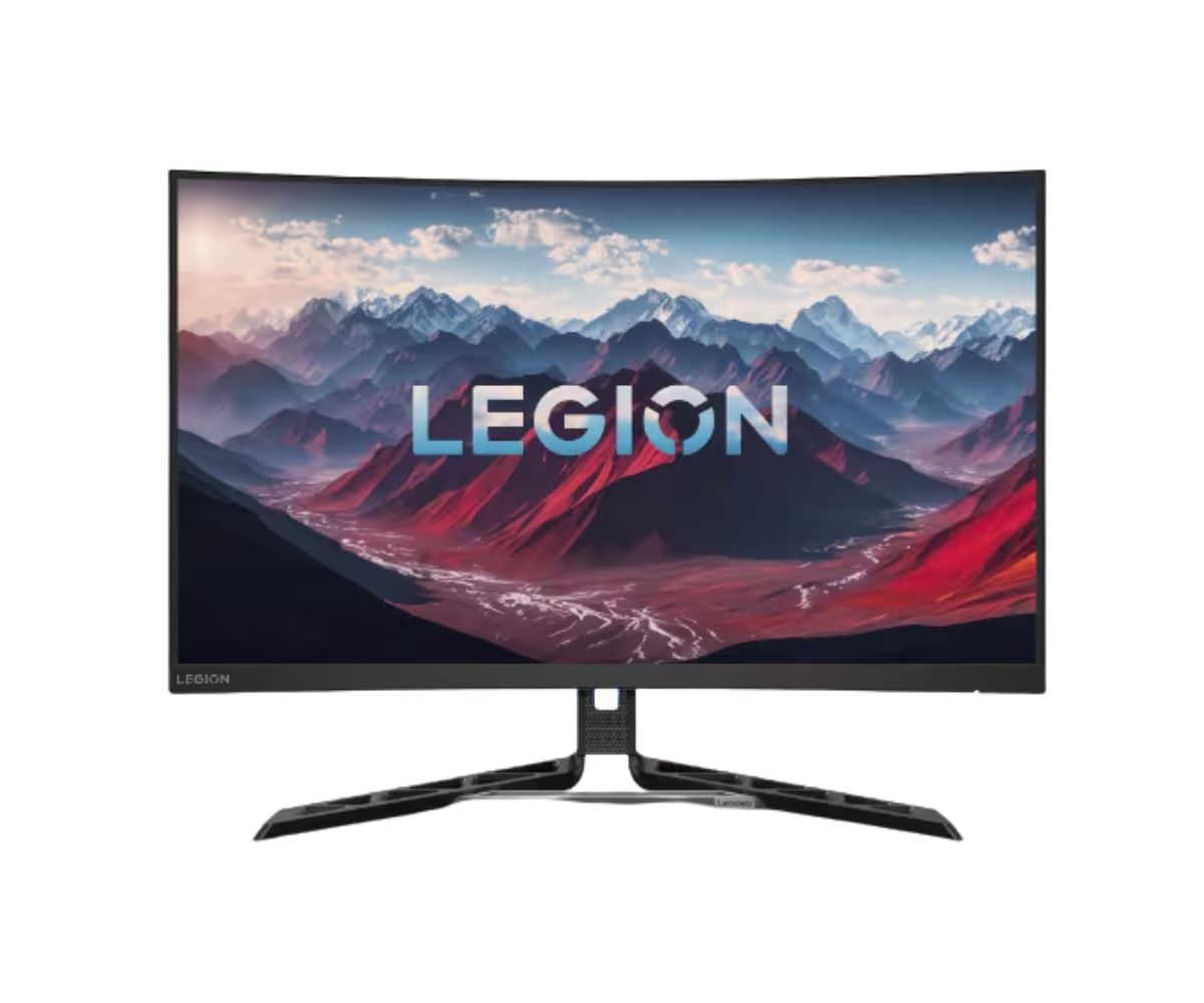 Lenovo Monitor Legion R32qc 30 CURVED QHD 180Hz 2XHDMI 2.1 DP 1.4 AMD FreeSync LTP stand Speakers Natural Low Blue Light Raven Black 3 Year Warranty