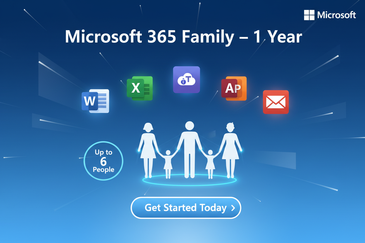 Microsoft 365 Family | 1 Year Subscription